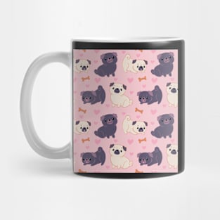 Love Pugs Pattern Mug